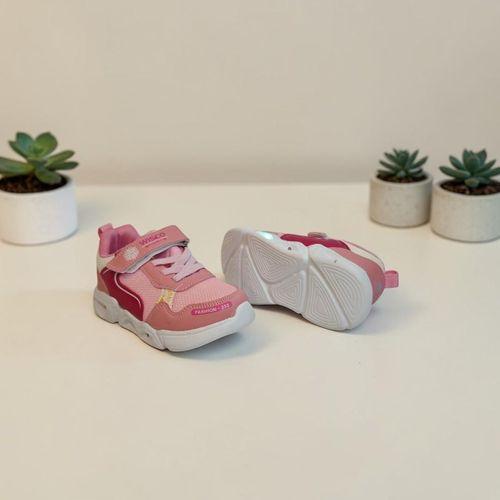 Wisco 018p Pembe Cırtlı Işıklı Kız Çocuk Spor Ayakkabı