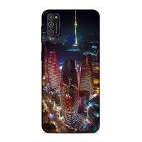 Samsung Galaxy M21 Uyumlu Kılıf Azarbaijan (33) Hybrid Kılıf Kuleler Gece