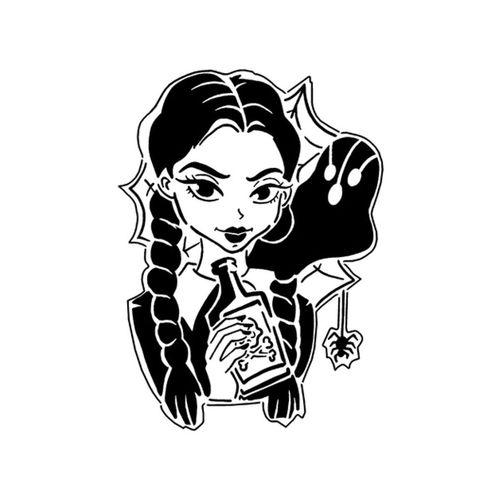 - Çarşamba Addams Şablon 8 2D (Bu ürün Sadece Plastik parçadır - Almadan Önce Soru Sorabilirsiniz)