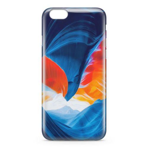 Apple iPhone 6 6s Kılıf Turuncu Kanyon Arka Kapak Koruma Desenli Full Koruyucu