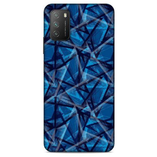 Xiaomi Poco M3 Uyumlu Kılıf Mavi Delisi (46) Core Armor Kılıf Geometrik