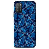 Xiaomi Poco M3 Uyumlu Kılıf Mavi Delisi (46) Core Armor Kılıf Geometrik