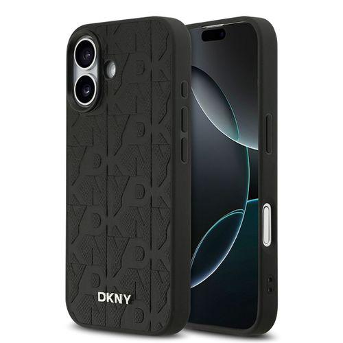 Apple iPhone 17 Kılıf DKNY Orjinal Lisanslı M-safe Şarj Özellikli 3D Yazılı Grid Pattern Kapak