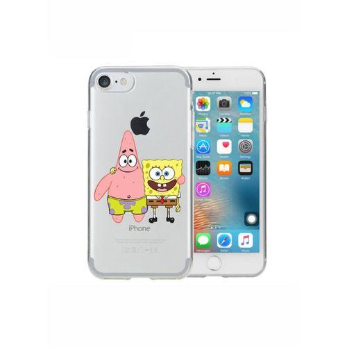 iPhone 8 Sünger Bob ve Patrickstar Şeffaf Telefon Kılıfı