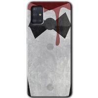 Samsung Galaxy A51 Kılıf Baskılı Kapak - Gentleman Blood + 5D Tam Kaplayan Cam
