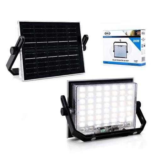 200W Güneş Enerjili LED Projektör - Kamp & Dış Mekan