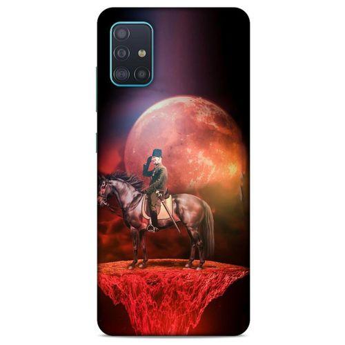Samsung Galaxy A51 Kılıf Atatürk (49) Ultra Silikon Kılıf Uzay