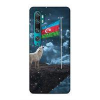 Xiaomi Mi Note 10 Uyumlu Kılıf Azarbaijan (25) Antişok Kapak Kurt Bayrak