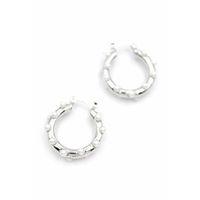 İncili Halka Küpe - Gümüş