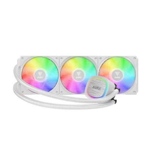 GAMDIAS AURA GL360 V2 WH, White Edition, 360mm,  RGB, 3 Fanlı, CPU Sıvı Soğutma