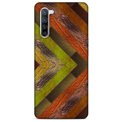 Oppo Reno 3 Pro 5g Kılıf Patchwork (10) Full Koruma Kılıfı Yeşil Turuncu