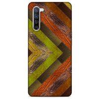 Oppo Reno 3 Pro 5g Kılıf Patchwork (10) Full Koruma Kılıfı Yeşil Turuncu