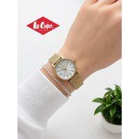 Lee Cooper Küçük Kasa Vintage Hasır Kordon 2 Yıl Garantili 3 Atm Kadın Kol Saati+Bileklik 08292.120