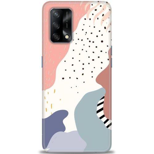 Oppo A74 Kılıf HD Baskılı Kılıf - Yaprak ve Benekler + Tam Ekran Koruyucu