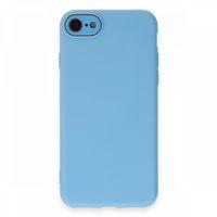 iPhone SE 2020 Kılıf Lansman Glass Kapak - Mavi