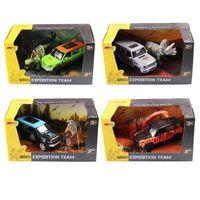 6843-2D - ÇEKBIRAK ARABA DİNAZOR FİGÜRLÜ KUTULU 4