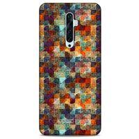 Oppo Reno 2z Kılıf Pastel Renkler (4) Koruma Kılıfı Yeşil Kırmızı
