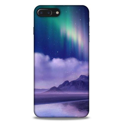 Lopard Apple Iphone 8 Plus Uyumlu Kılıf Gece'S (32) Soft Silikon Kılıf Norveç Kuzey Işıkları