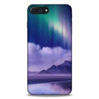 Lopard Apple Iphone 8 Plus Uyumlu Kılıf Gece'S (32) Soft Silikon Kılıf Norveç Kuzey Işıkları