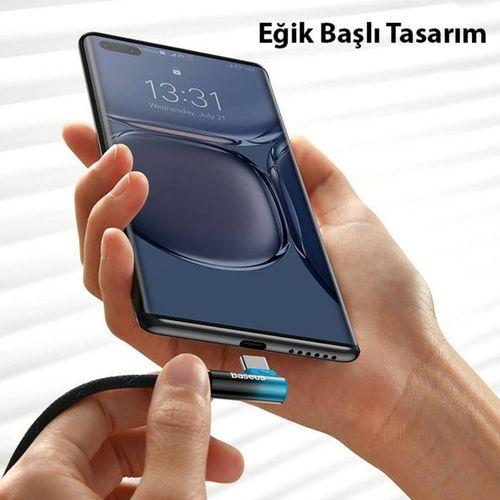 Baseus MVP 2 Elbow 100W Type-C to Type-C Ultra Hızlı Şarj ve Data Kablosu 2m