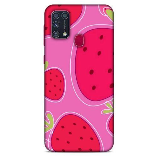 Samsung Galaxy M31 Uyumlu Kılıf Pembe Delisi (29) Arka Koruma Kılıfı Çilek