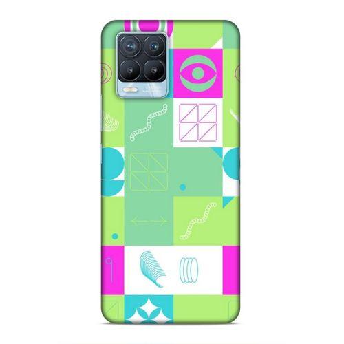 Realme 8 Pro Uyumlu Kılıf Insomnia (30) Silicone Case Pembe Yeşil
