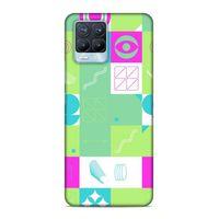 Realme 8 Pro Uyumlu Kılıf Insomnia (30) Silicone Case Pembe Yeşil