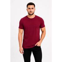 Erkek Basic Tişört Bisiklet Yaka Kısa Kol Günlük Yazlık Slim Fit T-Shirt - Bordo