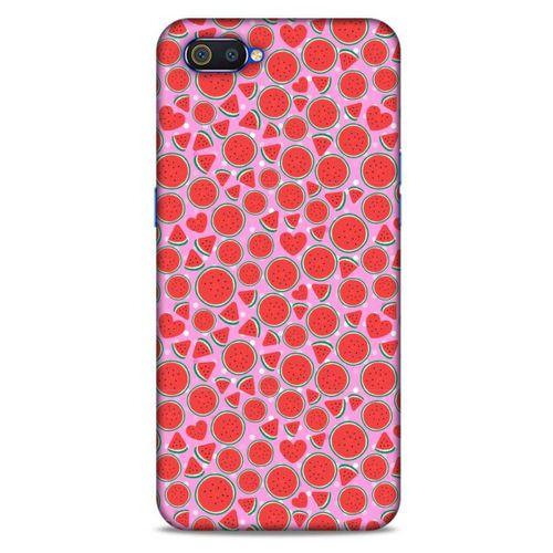 Realme C2 Uyumlu Kılıf Pembe Delisi (30) Silicone Case Karpuz