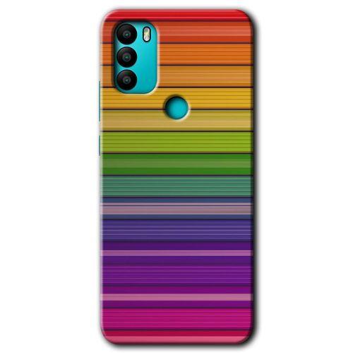 General Mobile GM 21 Plus HD Baskılı Kılıf + 9D Tam Ekran Koruyucu - Colorful Lines