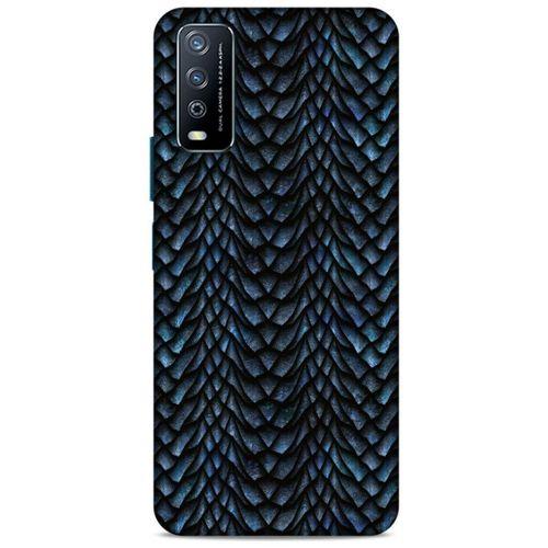 Xiaomi Redmi Note 9 4g Kılıf Dragons (4) Koruma Kılıfı Ejderha Skin Lacivert