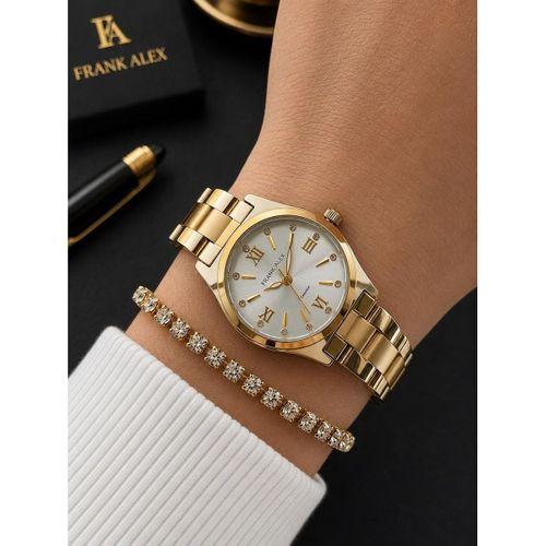 Frank Alex Kadın Kol Saati Çelik Kordon 3 ATM Su Geçirmez Premium Bileklik Hediyeli Saat K07323.04