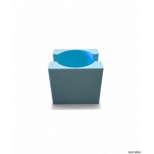 Mavi Harf Şeklinde Mini Dekoratif Saksı Kişiye Özel Baş Harf Tasarım Masaüstü Ofis Dekoru 7 Cm