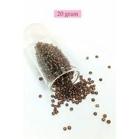 Dökme Cam Kum Boncuk (8/0) 3 mm - 20 Gram - Şefaff Alacalı Kahve - BNC172