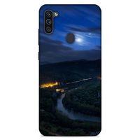Lopard Samsung Galaxy M11 Uyumlu Kılıf Gece'S (50) Shockproof Kılıf Şehir Işıkları