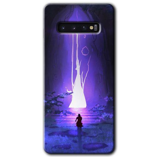 Potkal Hediye Fabrikası Samsung Galaxy S10 Kılıf HD Desen Baskılı Arka Kapak - Wanderer Silhouette