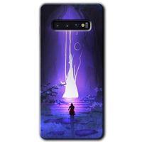 Potkal Hediye Fabrikası Samsung Galaxy S10 Kılıf HD Desen Baskılı Arka Kapak - Wanderer Silhouette