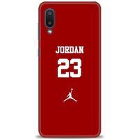 Samsung Galaxy A02 Kılıf HD Baskılı Kılıf - Jordan Kırmızı + Tam Ekran Koruyucu