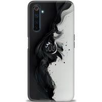 Realme 6 Pro Kılıf HD Baskılı Kılıf - Siyah ve Beyaz + Tam Ekran Koruyucu