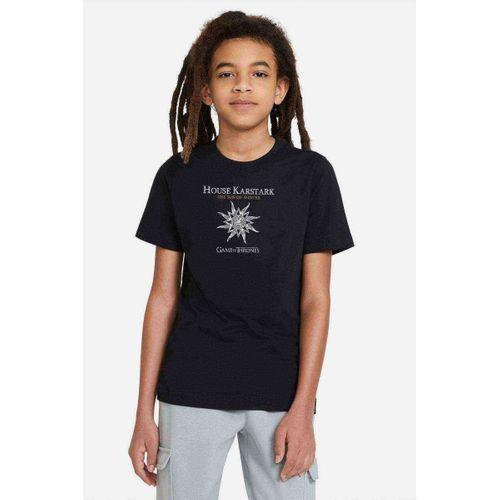 G O T HOUSE KARSTARK Baskılı Unisex Çocuk Siyah T-shirt