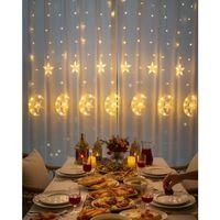 Sıcak Beyaz Ay Yıldız Işık Zinciri Parti Düğün Ramazan Dekoru