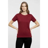 T-Shirt Bisiklet Yaka Slim Fit Likralı Tişört Günlük Basic Body - Bordo