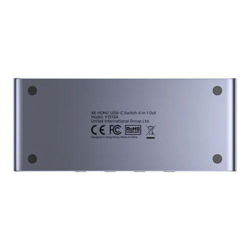 UNITEK 4K HDMI/USB-C SWITCH 4IN1OUT(V1313AGY01-EU)
