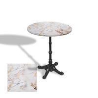 Dockers Çipa 1002 Döküm Ayak Yuvarlak Masa Çap 80cm - (Werzalit, Wermodin ve Allzalit Tabla) - Gold