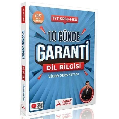 2027 TYT KPSS MSÜ Dil Bilgisi Türkçe Doktorunuz 10 Günde Garanti Video Ders Kitabı Paraf