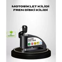 Titreşim Sensörlü Alarmlı Motosiklet Disk Kilidi 14mm Çelik Çift Kilitleme