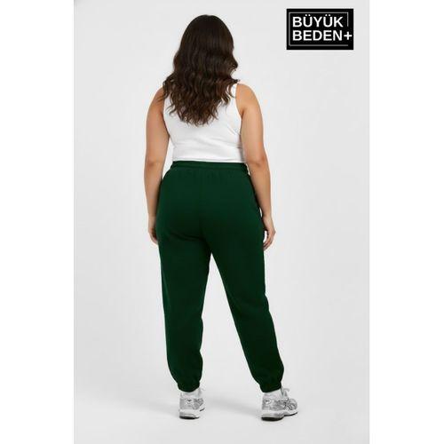 Kadın Büyük Beden Paça Lastikli İki İplik Rahat Kalıp ince Eşofman Altı SPR26BEAK951