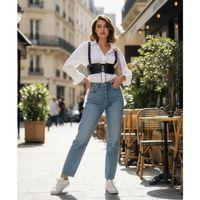 Siyah Kadın Kemer Bağlamalı Geniş Korse Bel Aksesuarı - Brf1429