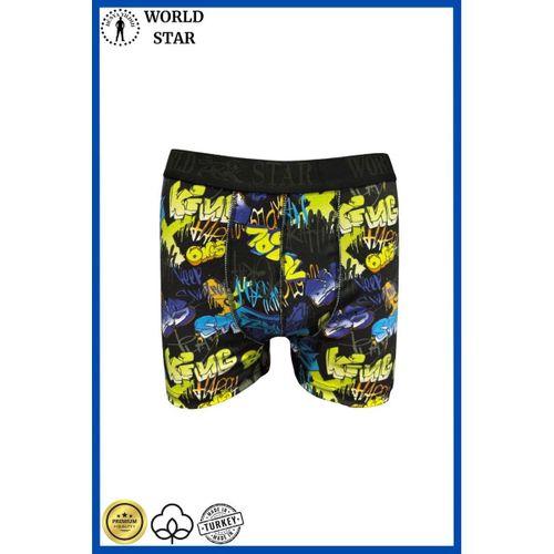 Likralı Pamuklu Renkli Erkek Boxer