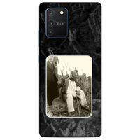 Samsung Galaxy S10 Lite Kılıf Atatürk (29) Arka Koruma Kılıfı Siyah Mermer